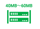 作業環境への影響を最小限にCPU使用率1~2%、メモリ消費40~60MBを実現